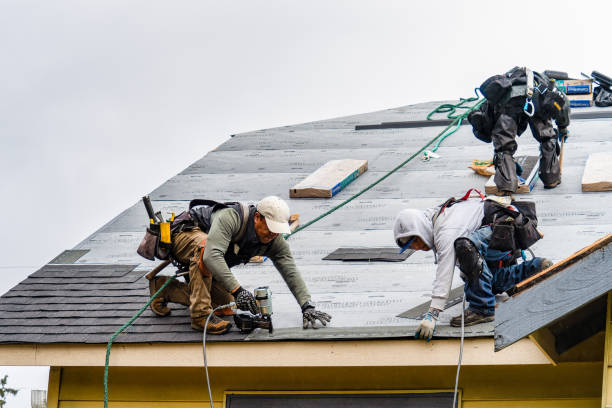 Professional Gutter Installation technician working in Belton, KY